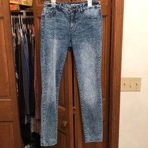 Dark acid wash jeans